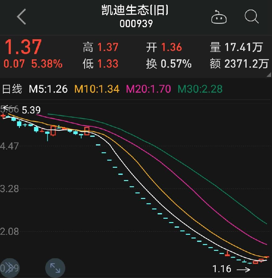 ST凱迪逆市三連板，139億元資產擬打包出售給中戰華信