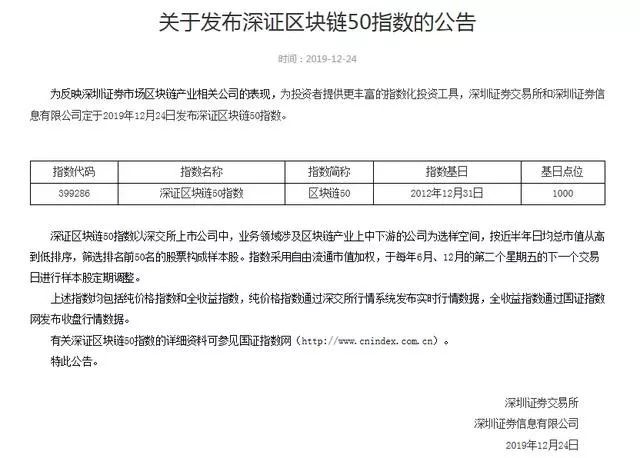 深證區塊鏈50指數發布 遠光軟件入選樣本股