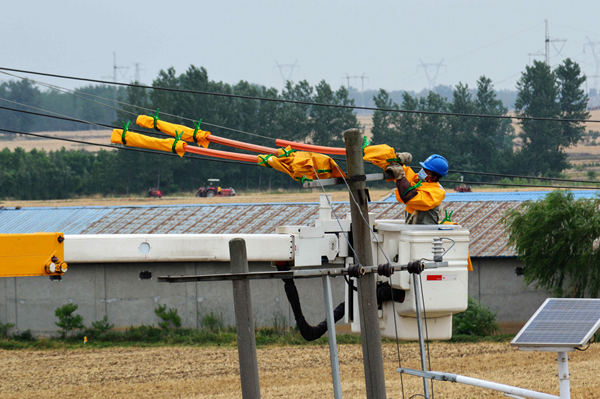 國網老河口市供電公司：提灌泵站三天通電