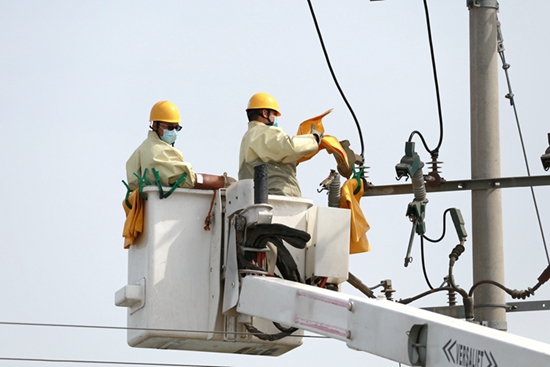 國網山東壽光供電：帶電更換跌落開關 服務鄉村春耕春灌