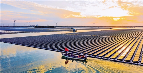 水面漂浮式光伏電站一期即將并網發電