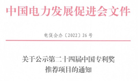 中國電力發展促進會2022年度科學技術獎擬授獎成果公示