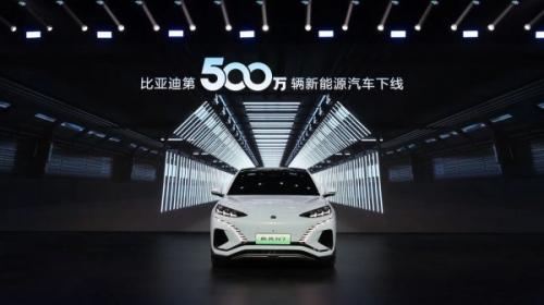 全球首家!比亞迪達成第500萬輛新能源汽車下線